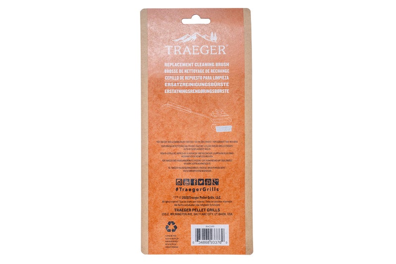 Traeger رأس فرشاة تنظيف بديلة لشوايات ترايجر BAC599 (عبوة من قطعتين) لملحقات تنظيف شوايات ترايجر - Image 2